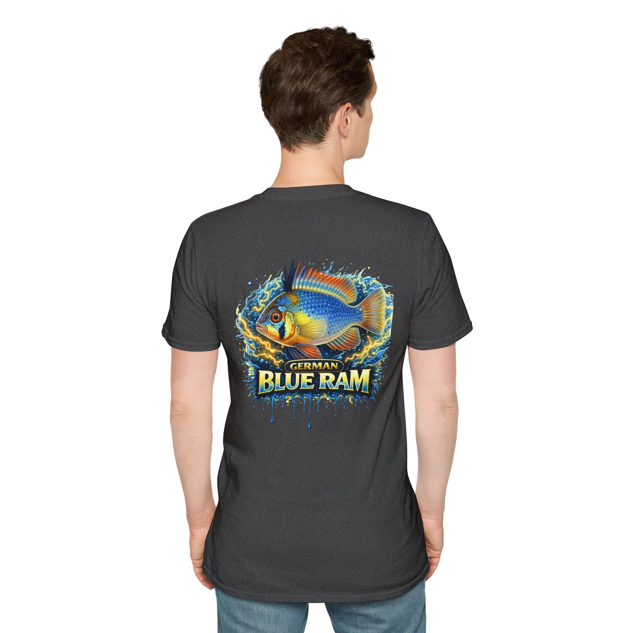 German Blue Ram Fish T-Shirt — Colorful Aquarium Cichlid Tee
