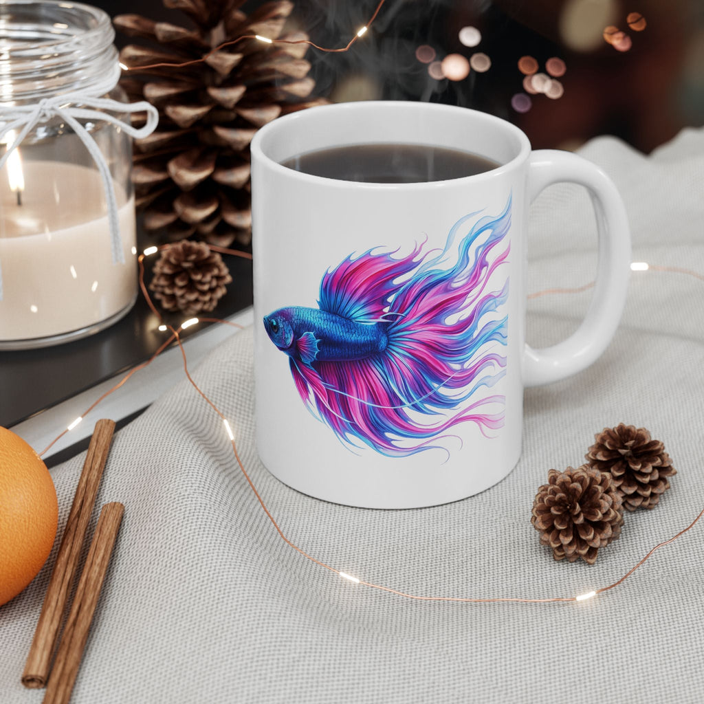 Electric Paint Betta Ceramic Mug