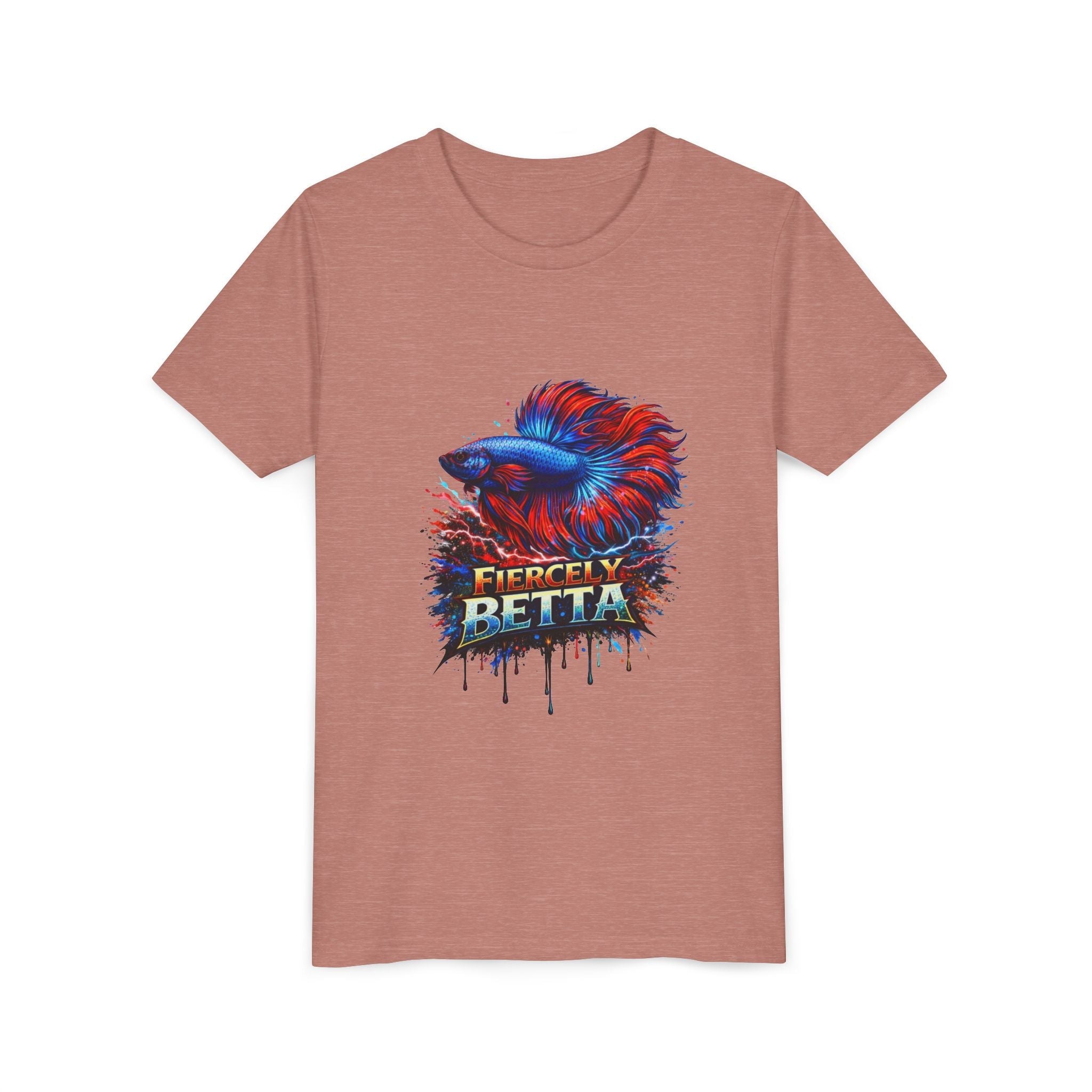 Fiercely Betta Youth Tee - Colorful Betta Fish Graphic Shirt