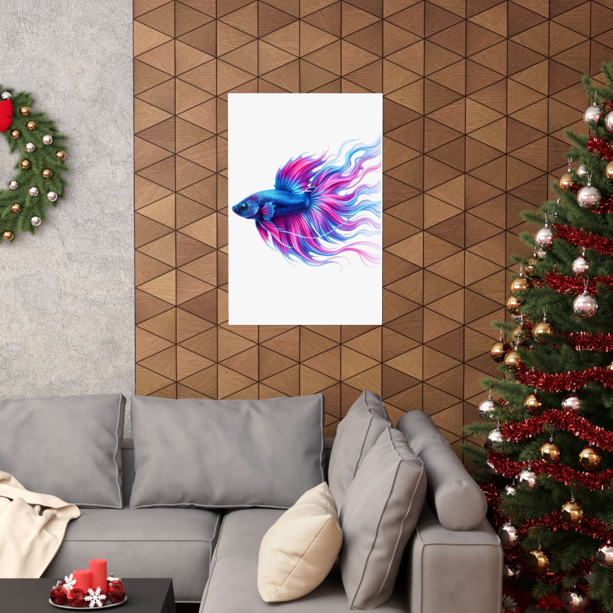 Electric Paint Betta Art Poster
