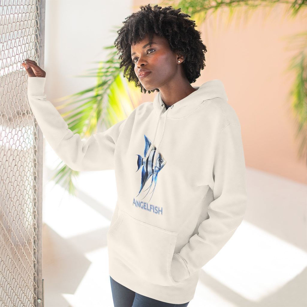 Angelfish Graphic Hoodie — Blue Aquarium Fish Pullover
