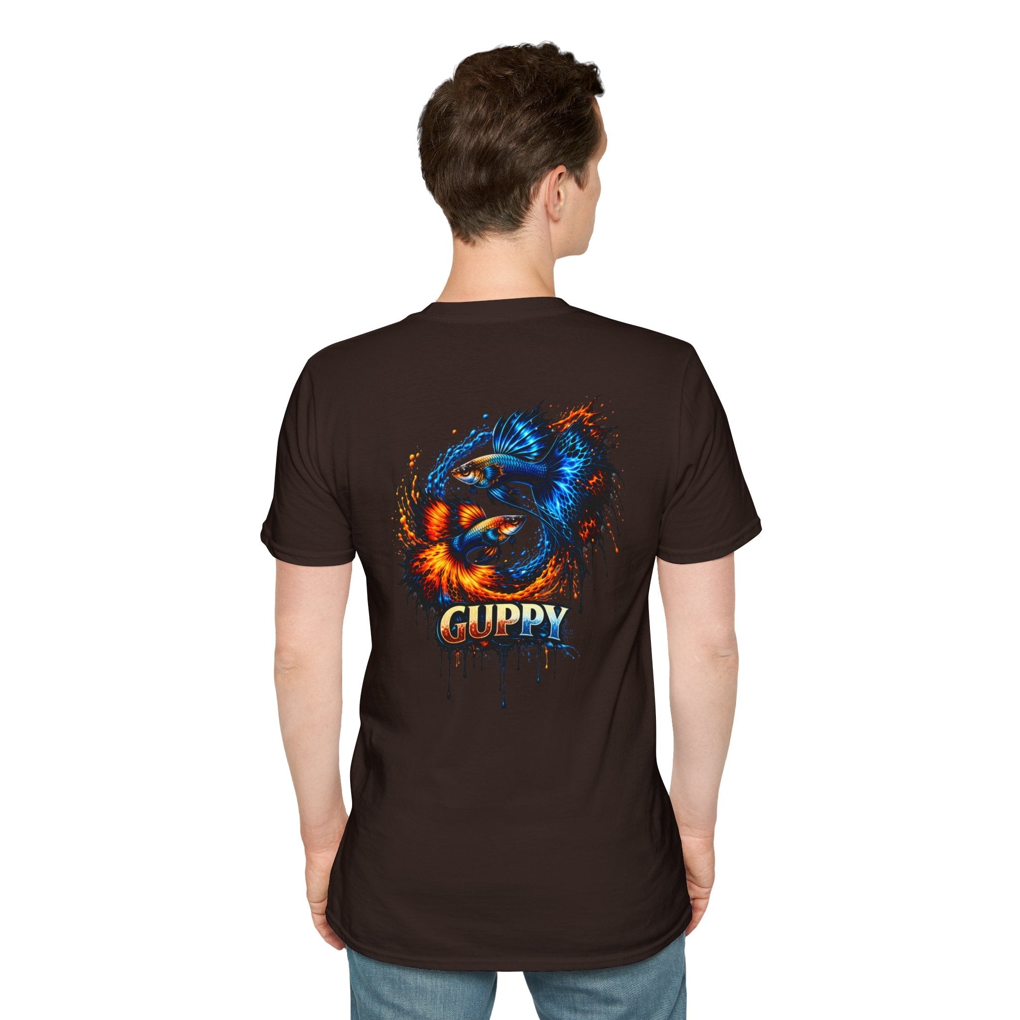 Guppy Fish T-Shirt — Vibrant Watercolor Drip Graphic Tee