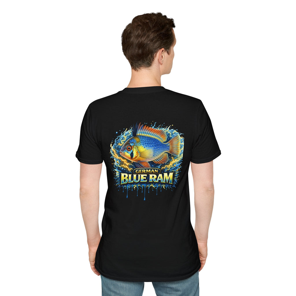German Blue Ram Fish T-Shirt — Colorful Aquarium Cichlid Tee