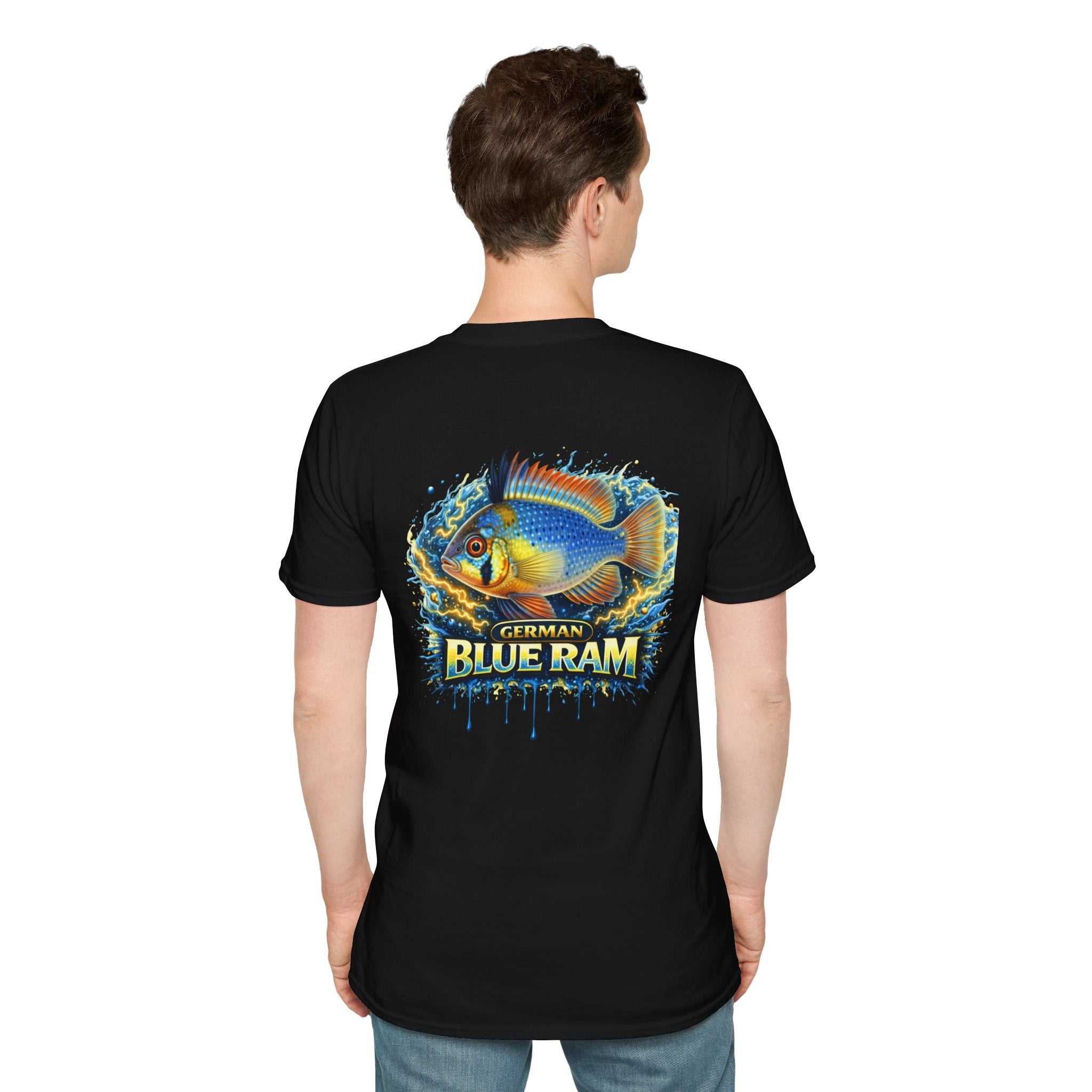 German Blue Ram Fish T-Shirt — Colorful Aquarium Cichlid Tee