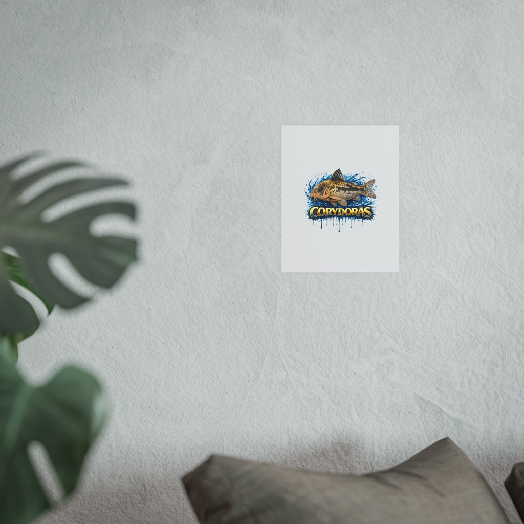 Corydoras Fish Poster — Decorative Aquarium Art Print (Satin/Matte)
