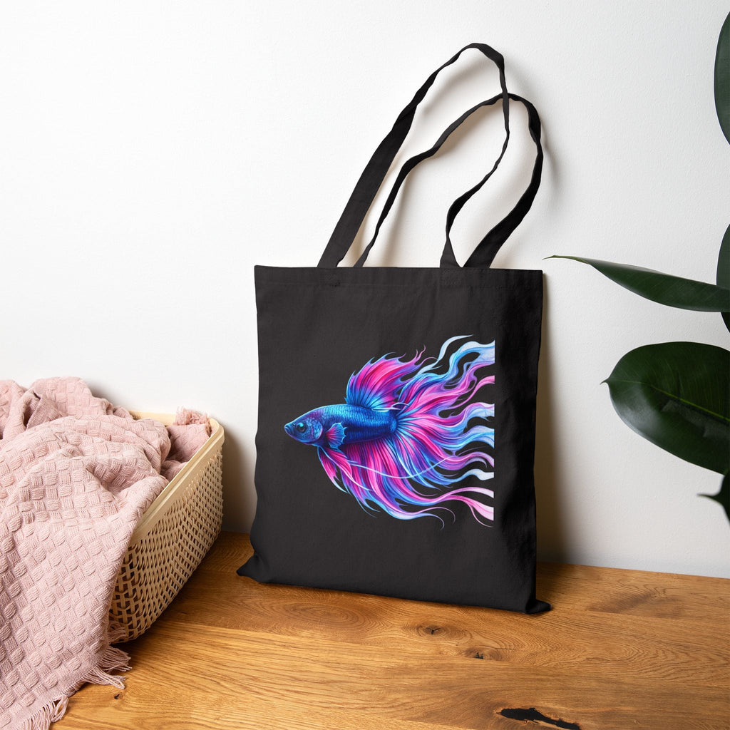 Electric Paint Betta Canvas Tote Bag