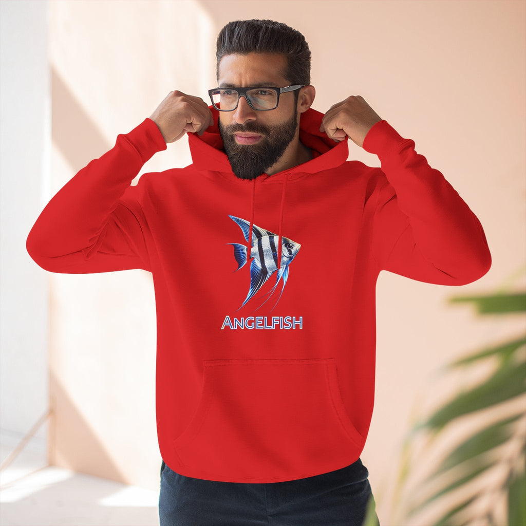 Angelfish Graphic Hoodie — Blue Aquarium Fish Pullover