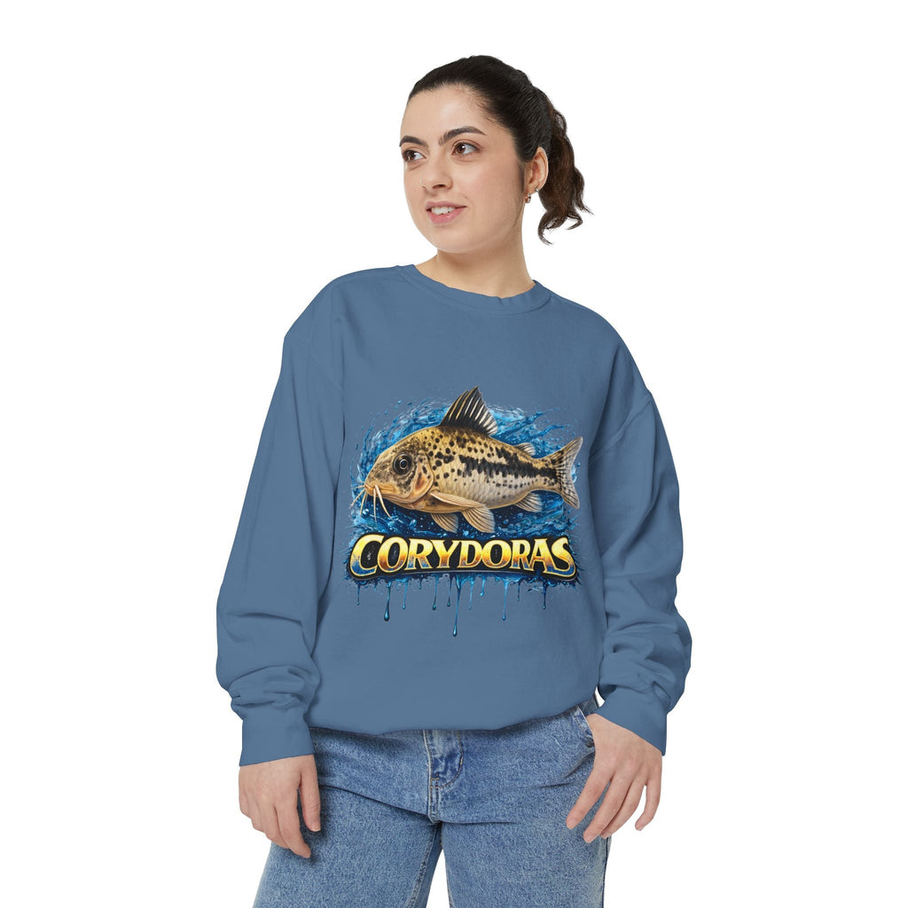 Corydoras Fish Sweatshirt — Aquatic Aquarium Catfish Graphic Crewneck