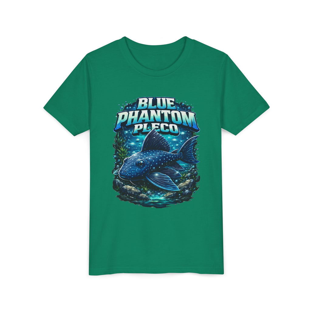 Blue Phantom Pleco Youth Tee – Kids Fish Aquarium T-Shirt