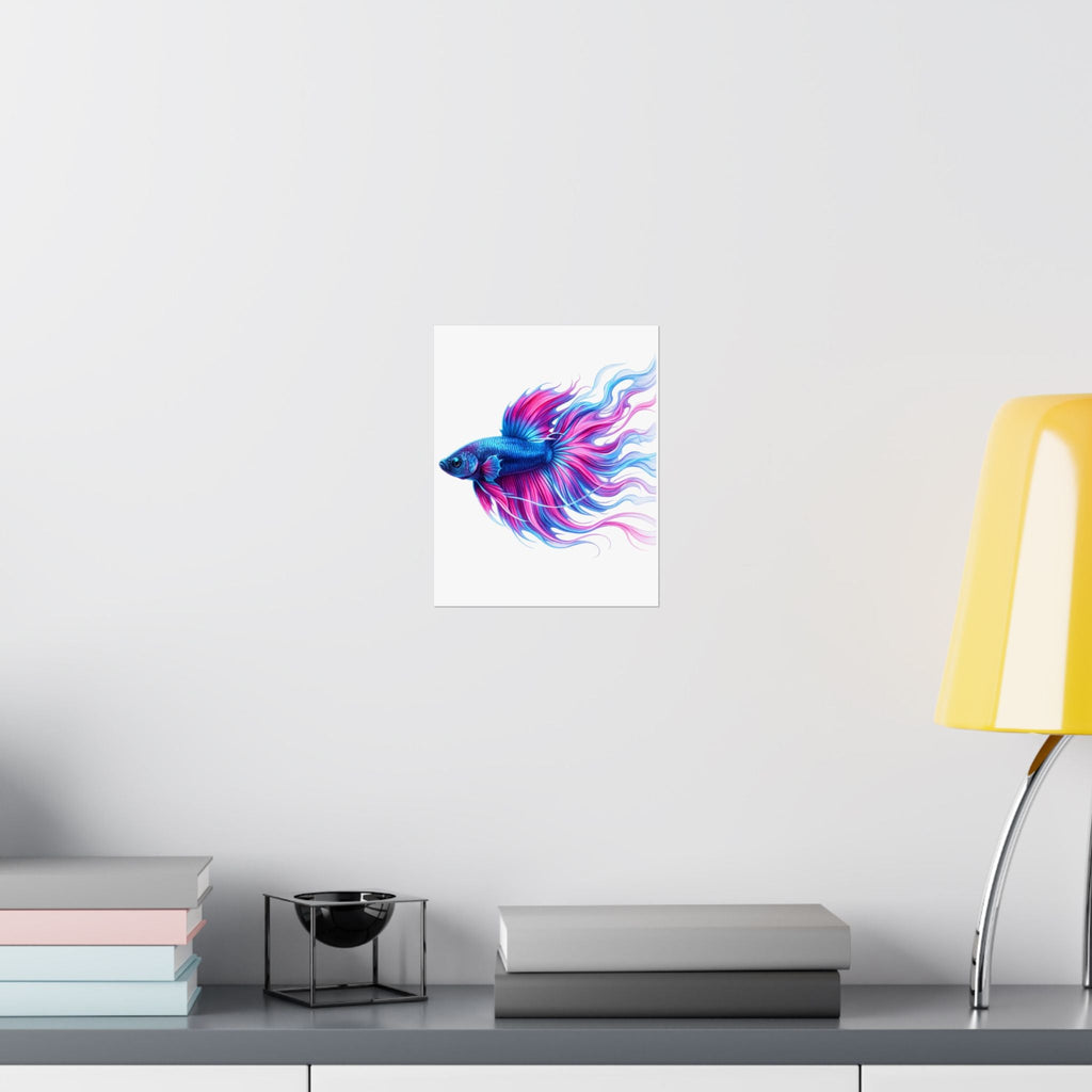 Electric Paint Betta Art Poster
