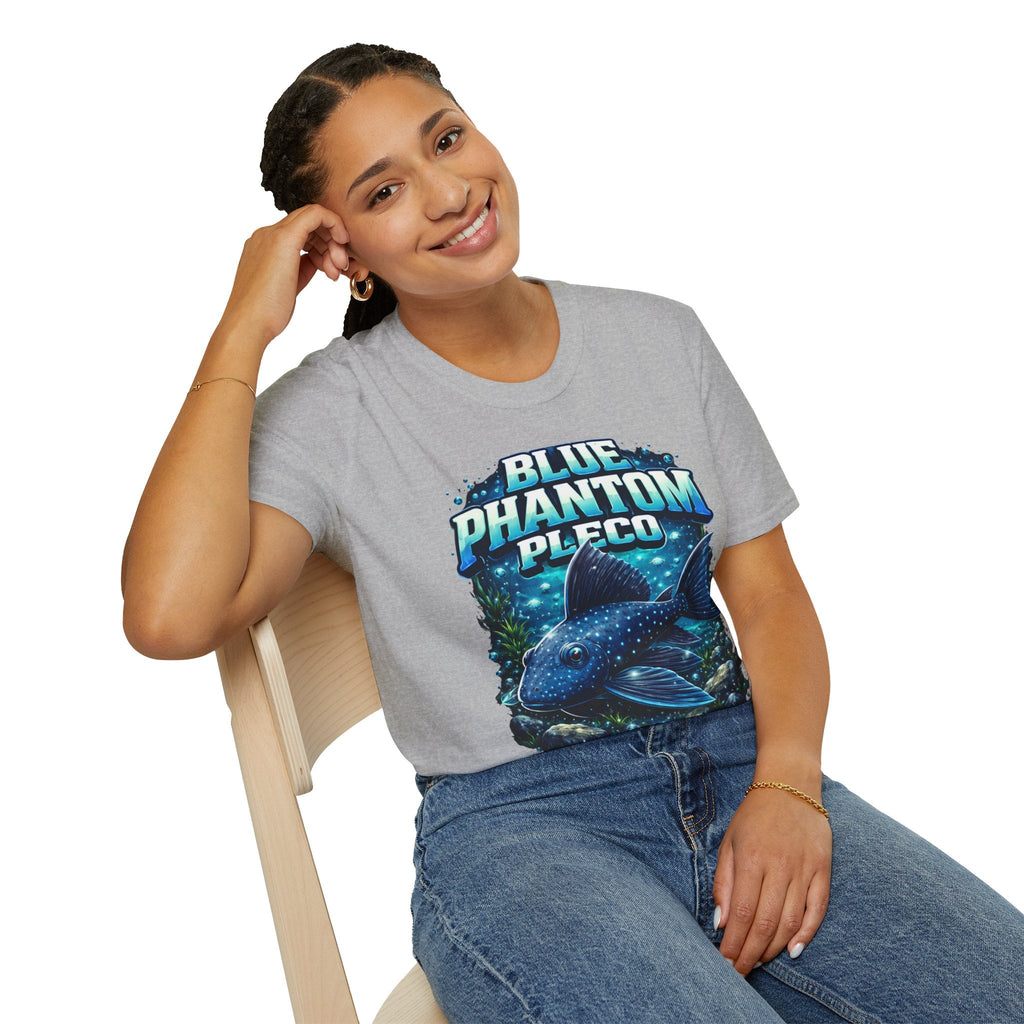 Blue Phantom Pleco T-Shirt — Graphic Aquarium Fish Tee