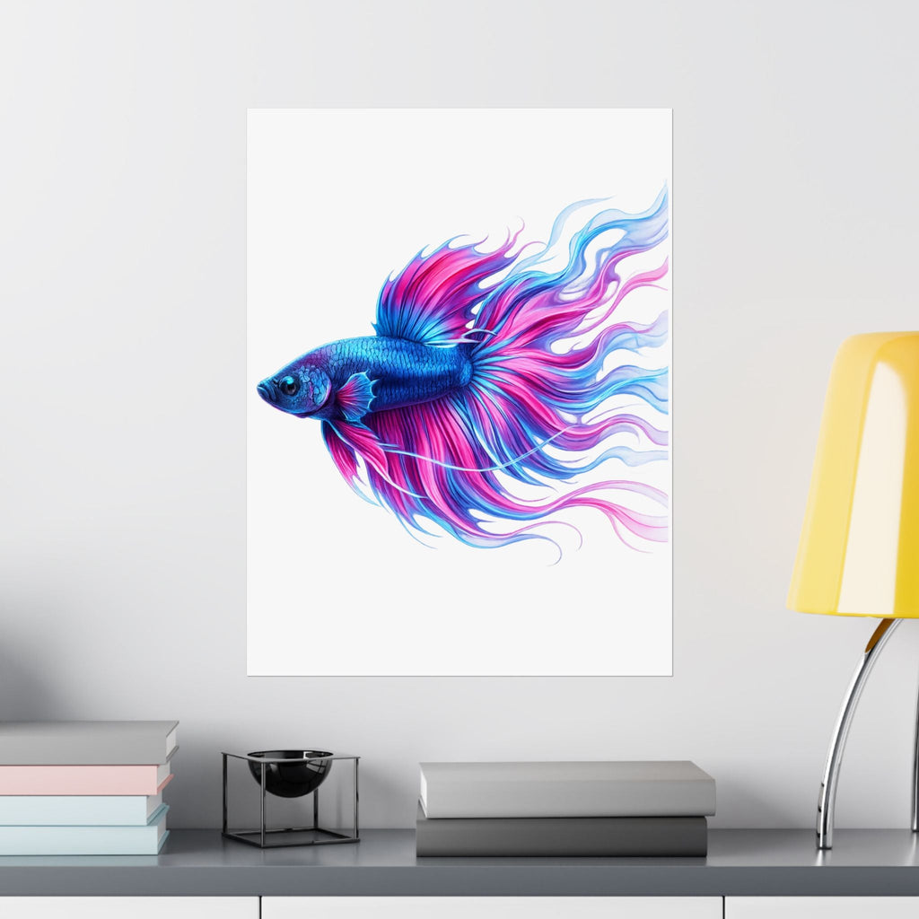 Electric Paint Betta Art Poster