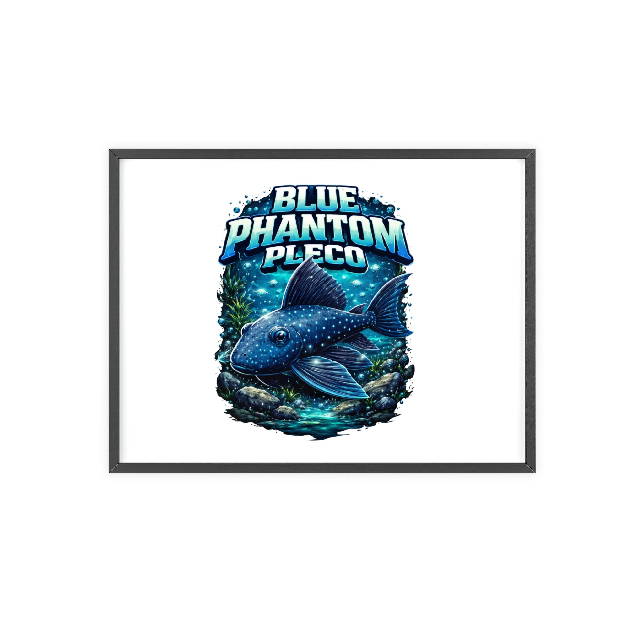 Blue Phantom Pleco Poster — Framed Aquarium Fish Wall Art