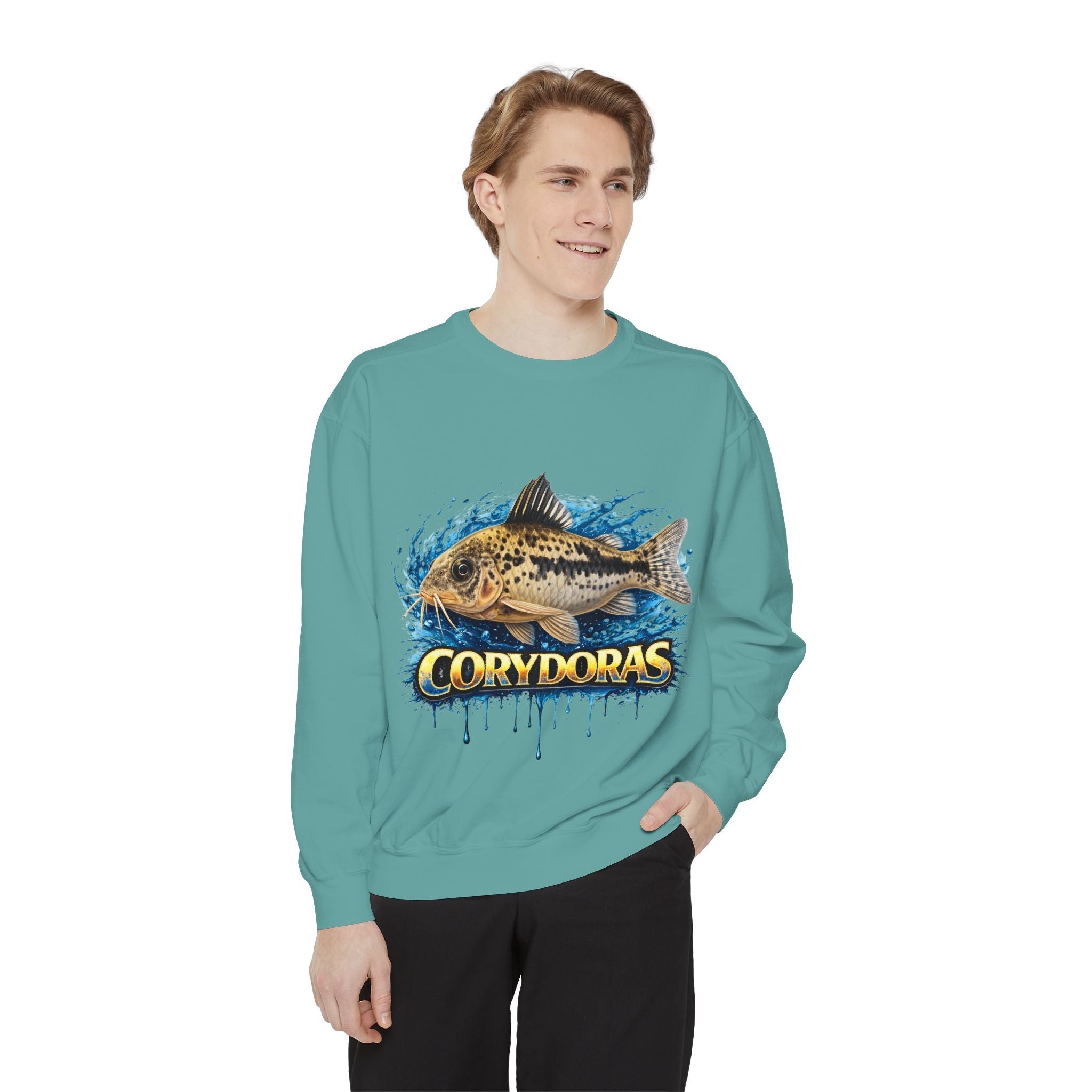Corydoras Fish Sweatshirt — Aquatic Aquarium Catfish Graphic Crewneck