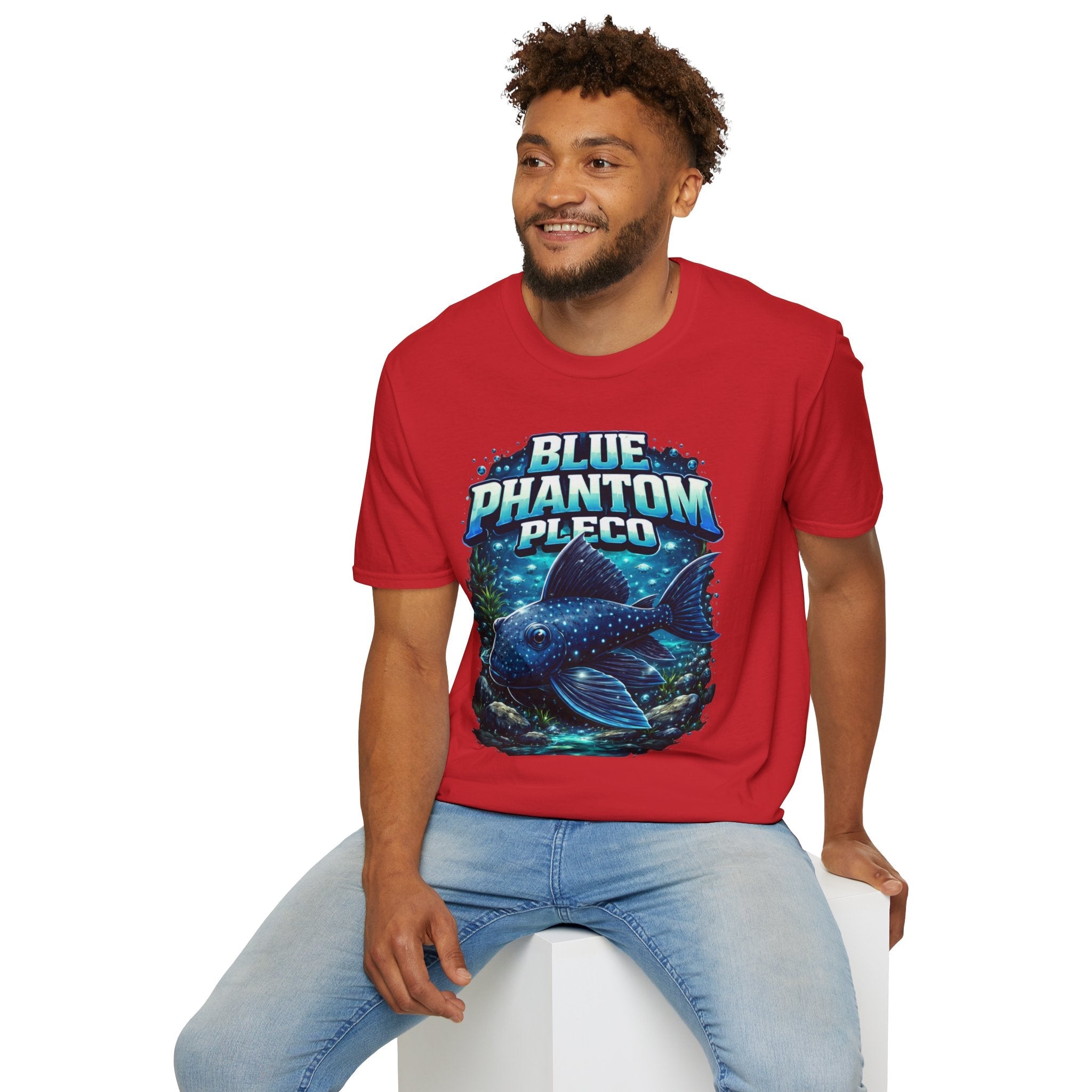 Blue Phantom Pleco T-Shirt — Graphic Aquarium Fish Tee