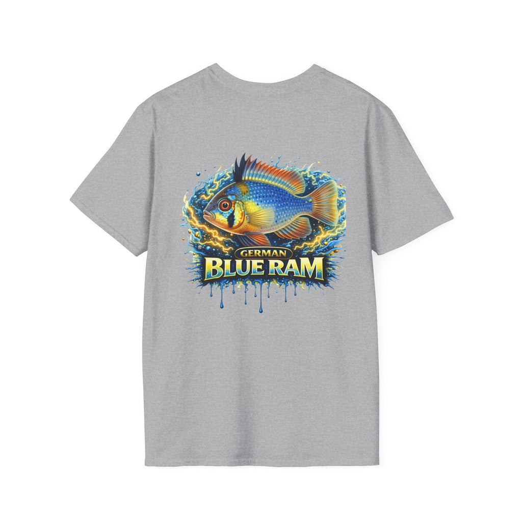 German Blue Ram Fish T-Shirt — Colorful Aquarium Cichlid Tee