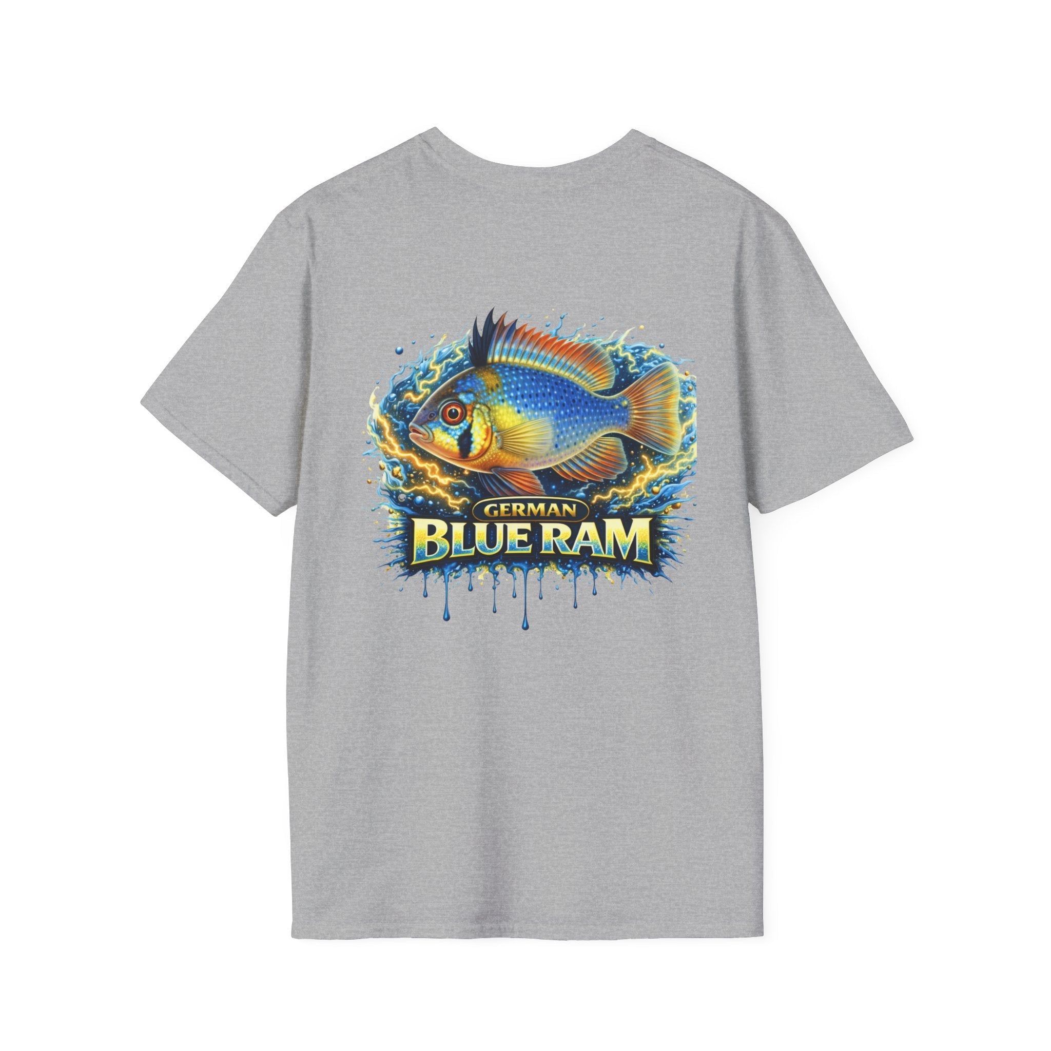 German Blue Ram Fish T-Shirt — Colorful Aquarium Cichlid Tee