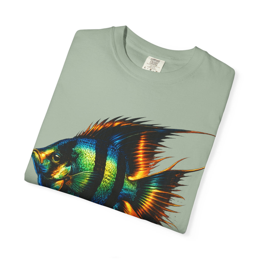 Angelfish Graphic T-Shirt — Vibrant Tropical Fish Illustration