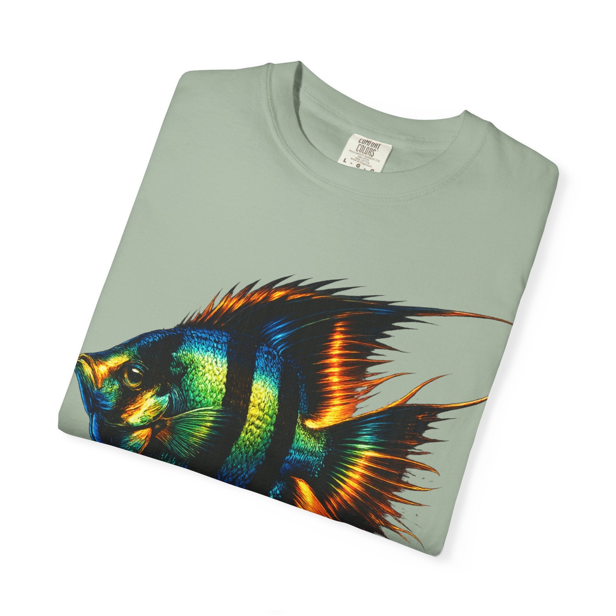 Angelfish Graphic T-Shirt — Vibrant Tropical Fish Illustration
