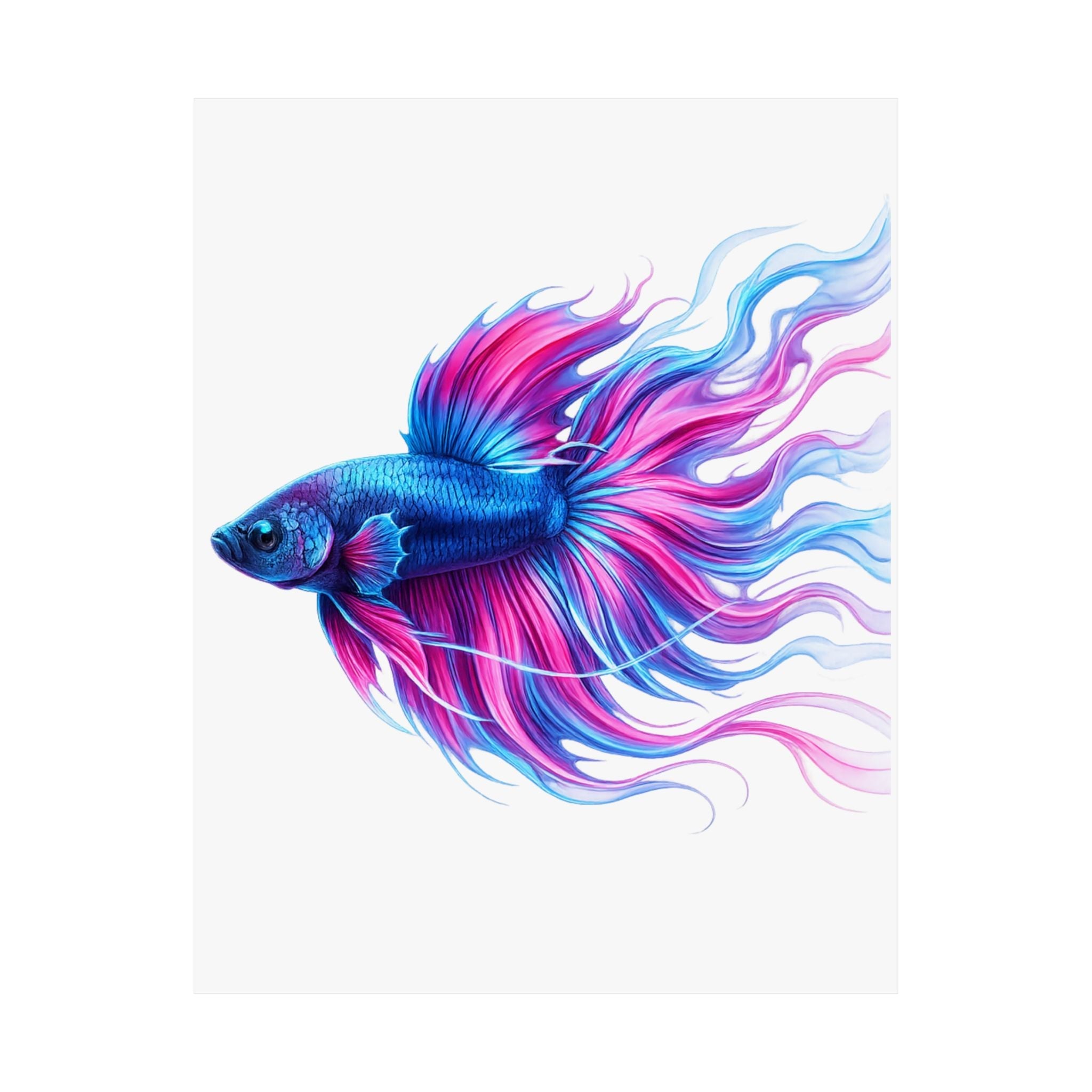Electric Paint Betta Art Poster