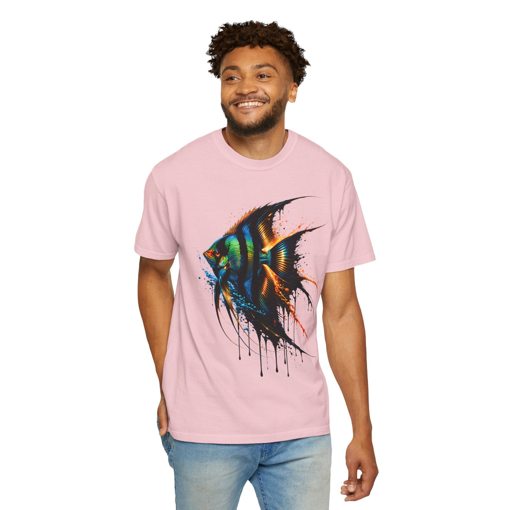 Vibrant Drip Angelfish Graphic Tee