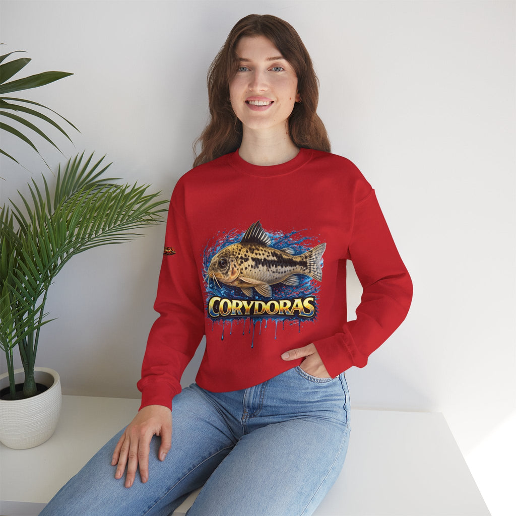 Peppered Corydoras Fish Crewneck Sweatshirt – Aquatic Aquarium Lover Tee