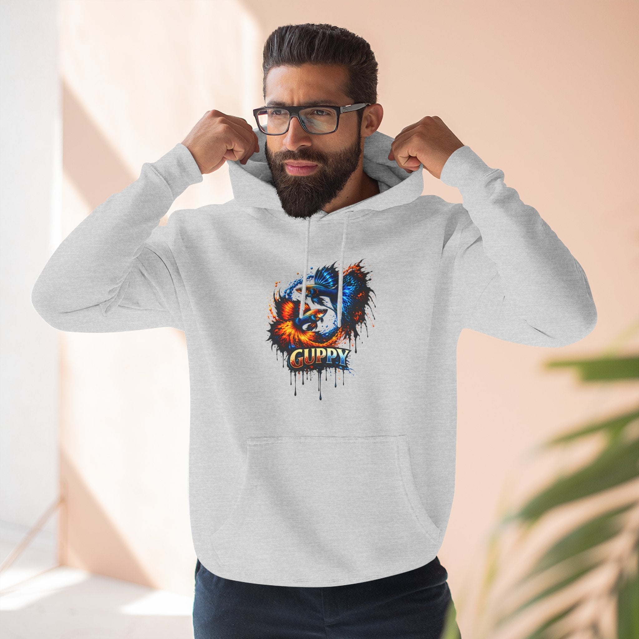Fire & Ice Guppy – Premium Three-Panel Fleece Hoodie