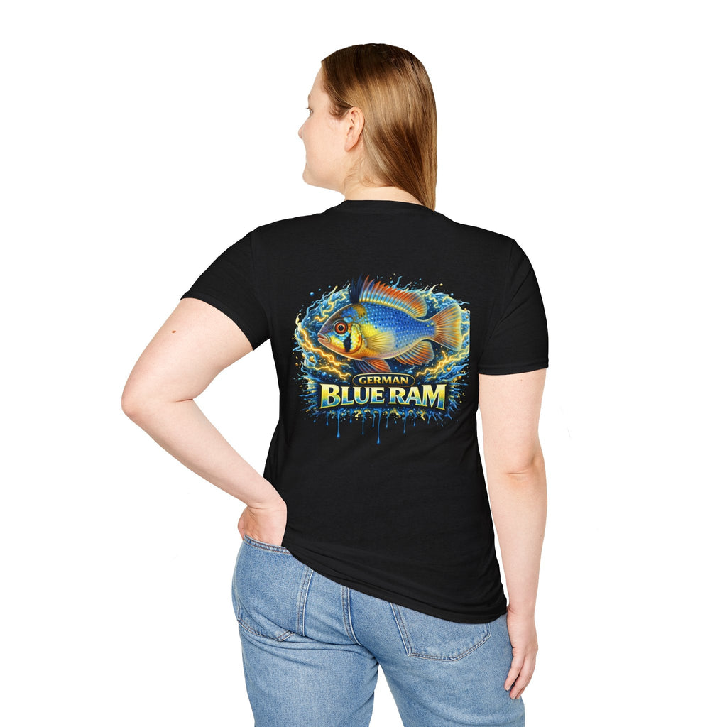 German Blue Ram Fish T-Shirt — Colorful Aquarium Cichlid Tee