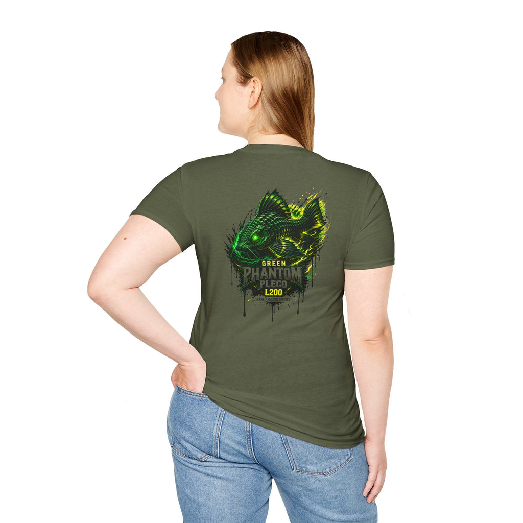 Green Phantom Pleco Tee — Graphic Fish Aquarium Shirt