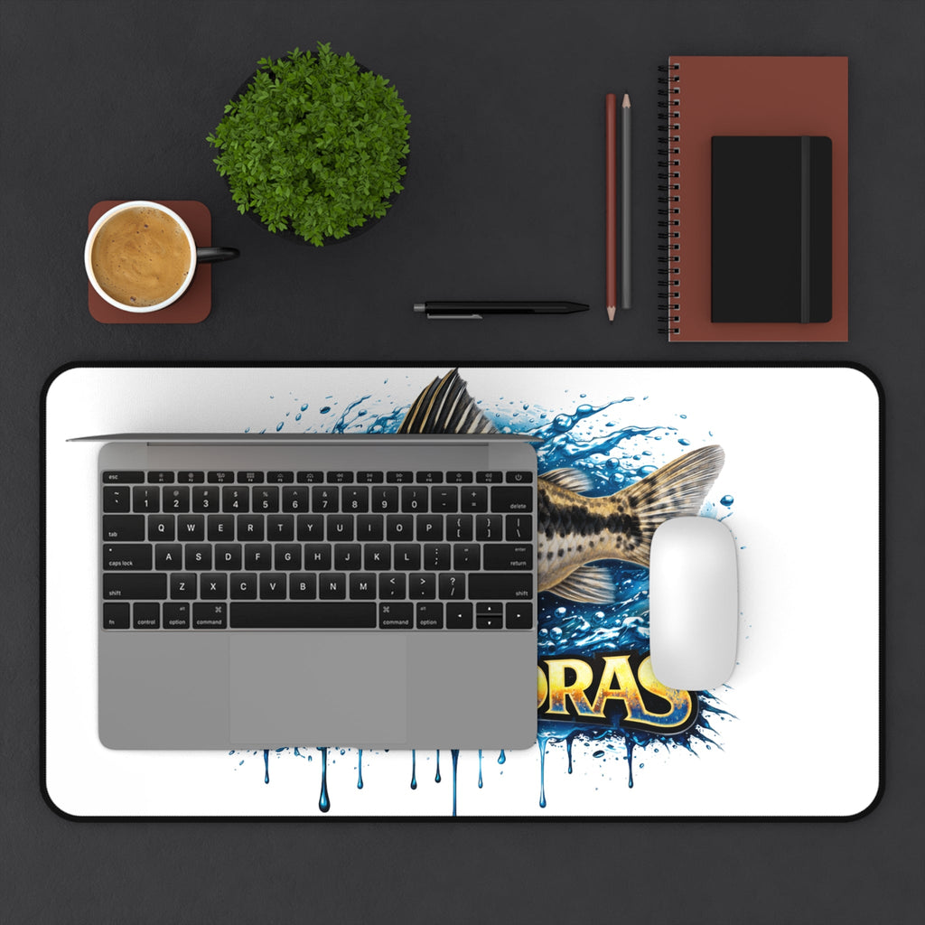 Peppered Cory Aquarium Desk Mat — Fish Tank Mouse Pad for Aquarists