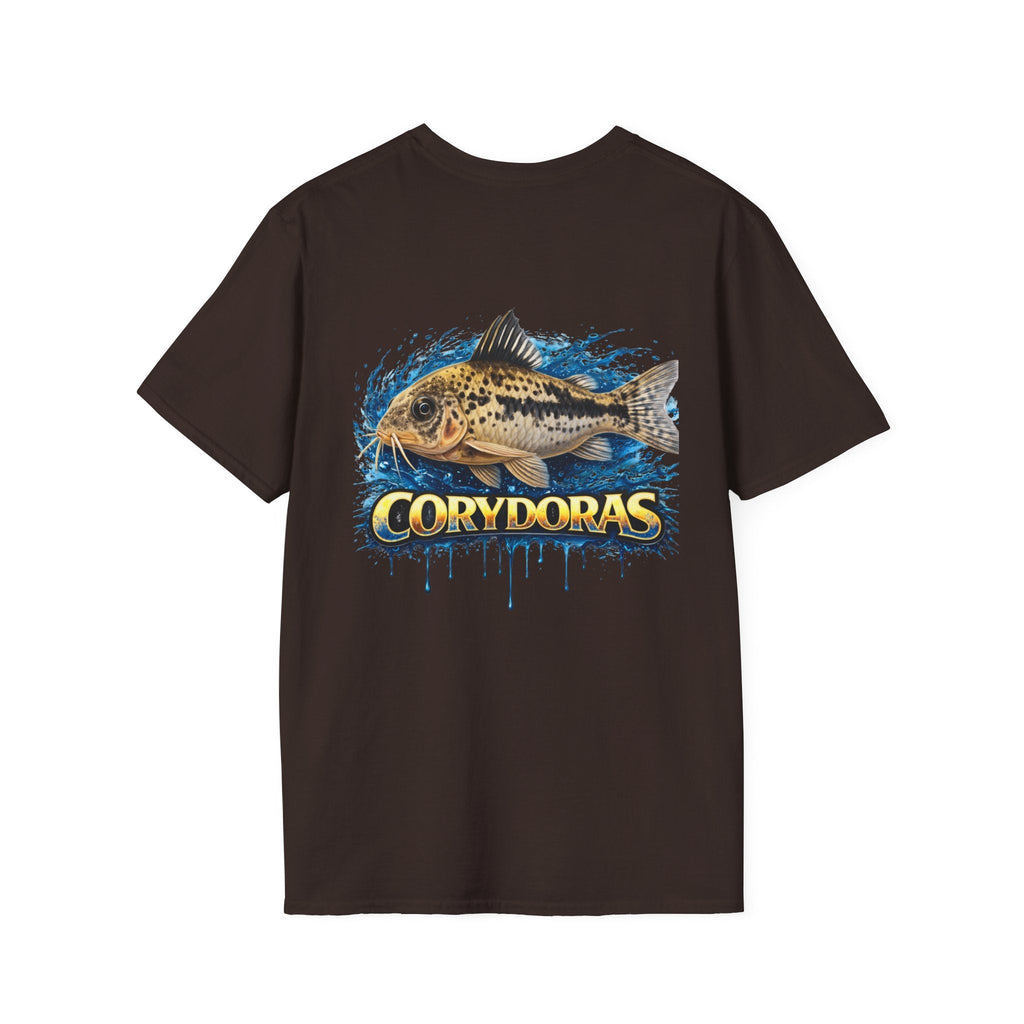 Corydoras Fish T-Shirt — Aquarium Catfish Tee with Splash Graphic