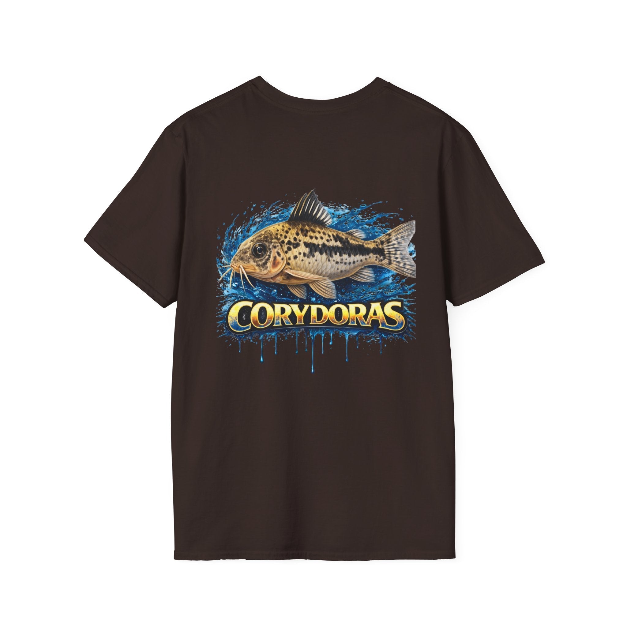 Corydoras Fish T-Shirt — Aquarium Catfish Tee with Splash Graphic