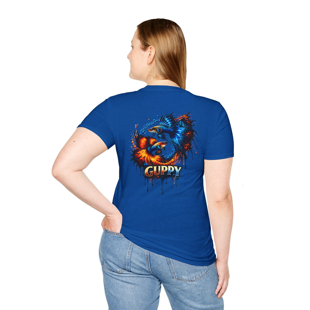 Guppy Fish T-Shirt — Vibrant Watercolor Drip Graphic Tee