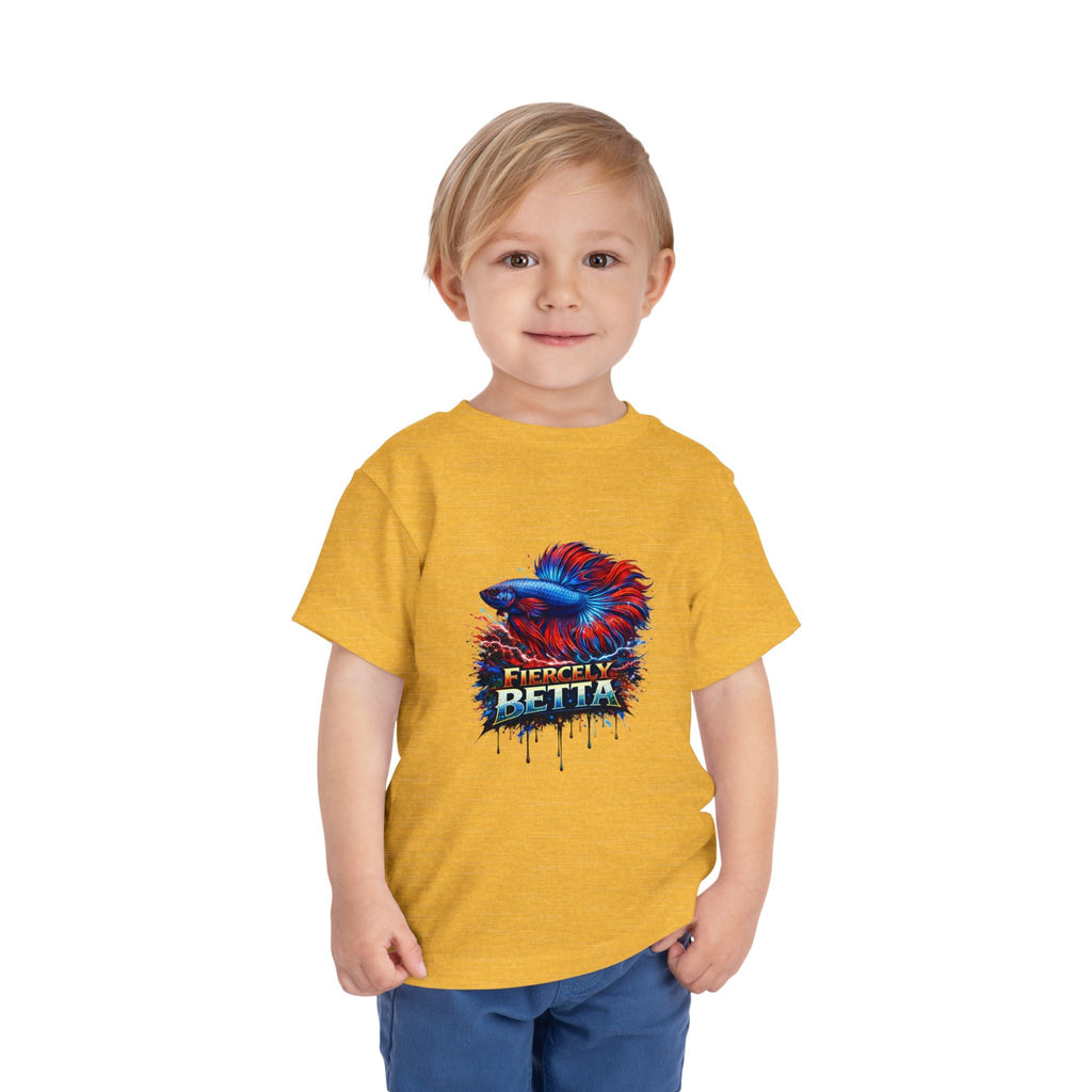 Toddler Tee - 'Fierce Betta' Colorful Betta Fish Graphic Shirt for Kids