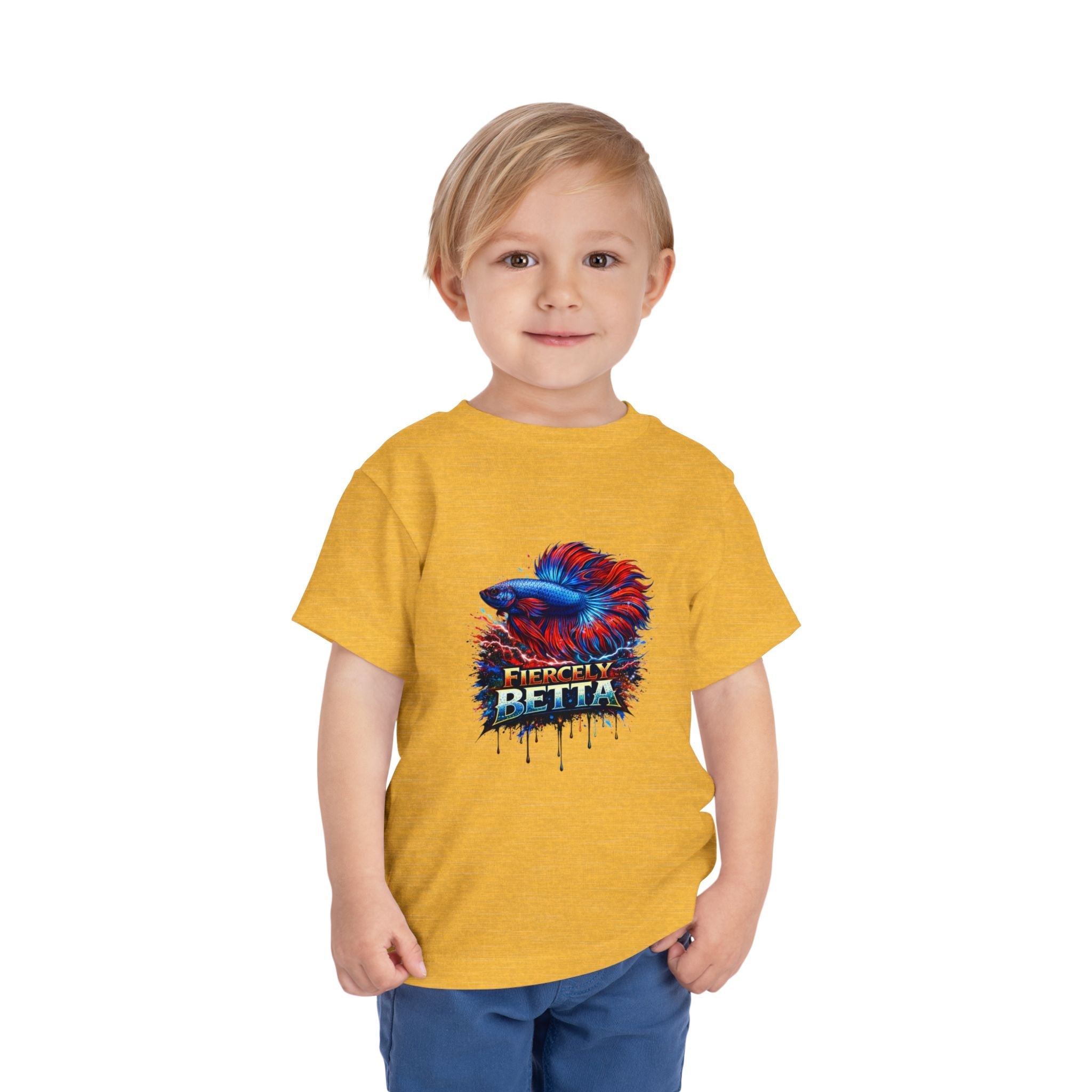 Toddler Tee - 'Fierce Betta' Colorful Betta Fish Graphic Shirt for Kids