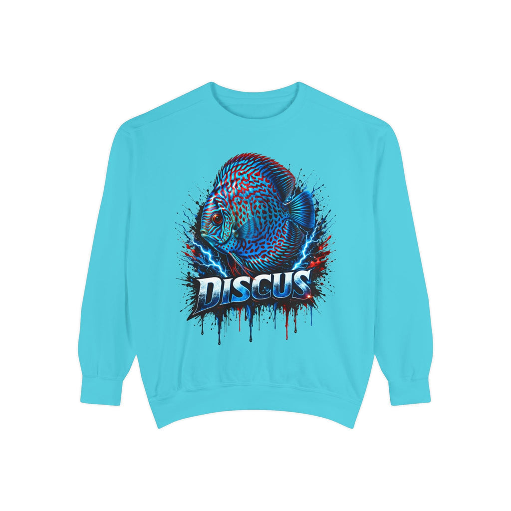 Discus Fish Graphic Sweatshirt — Vibrant Aquarium Lover Crewneck