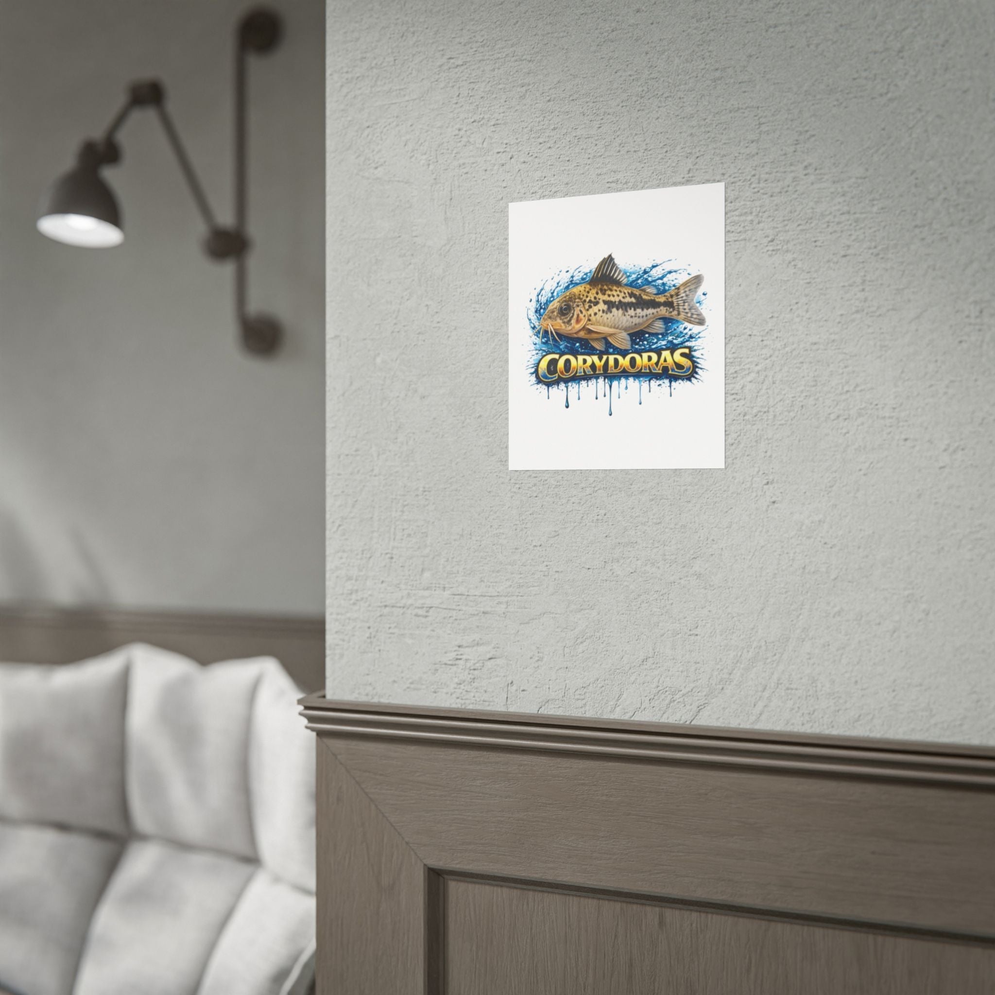 Corydoras Aquarium Fish Poster — Rolled Decorative Wall Art for Fishkeepers