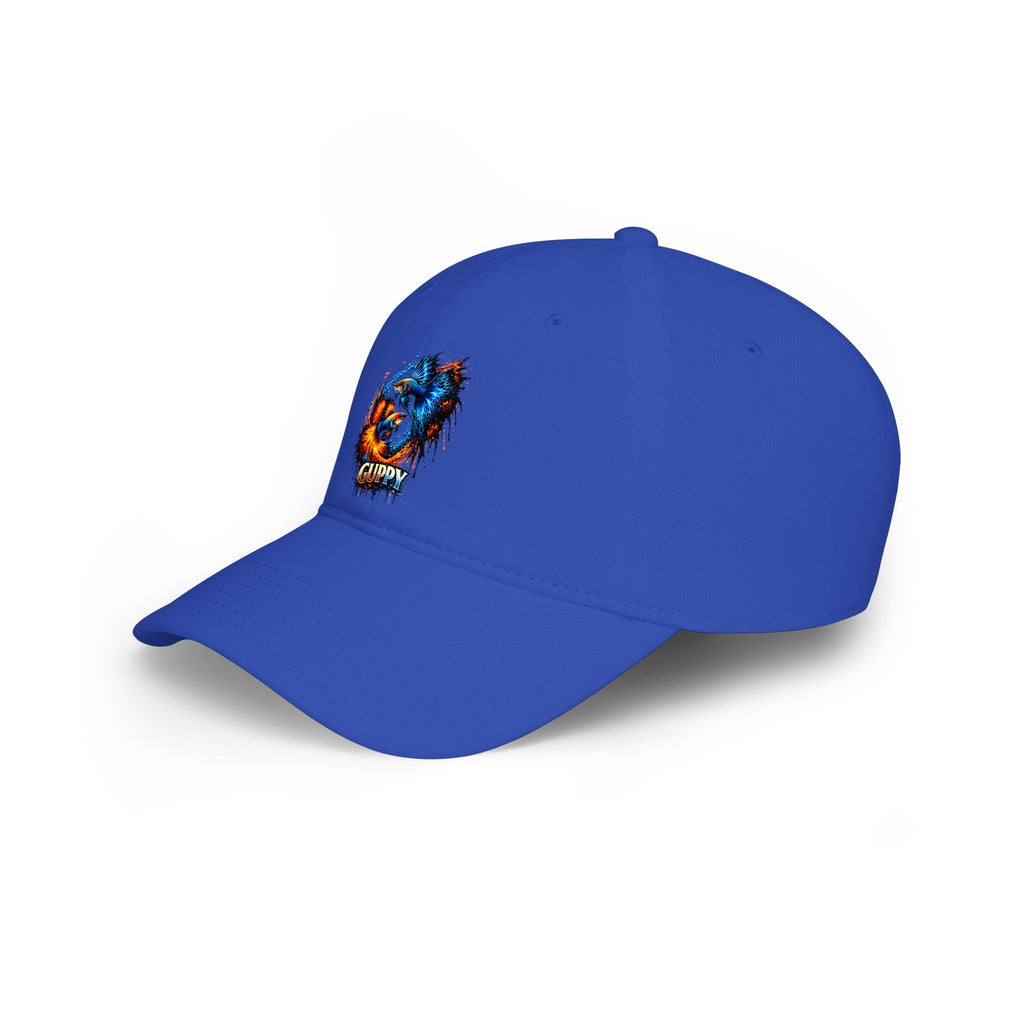 Low Profile Cap — Colorful Grunge Fish 'Guppy' Embroidered Hat