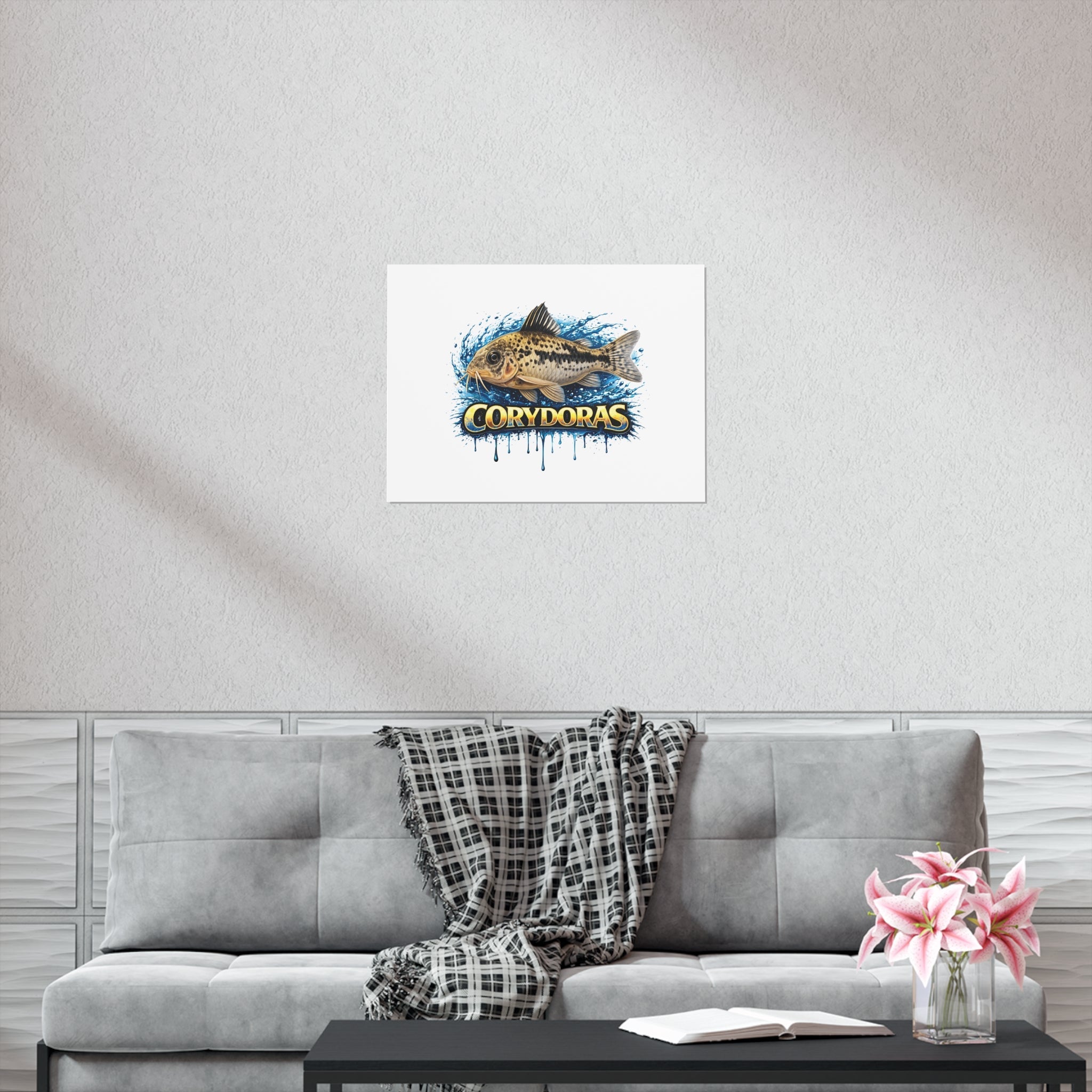Corydoras Fish Poster — Freshwater Aquarium Art Print