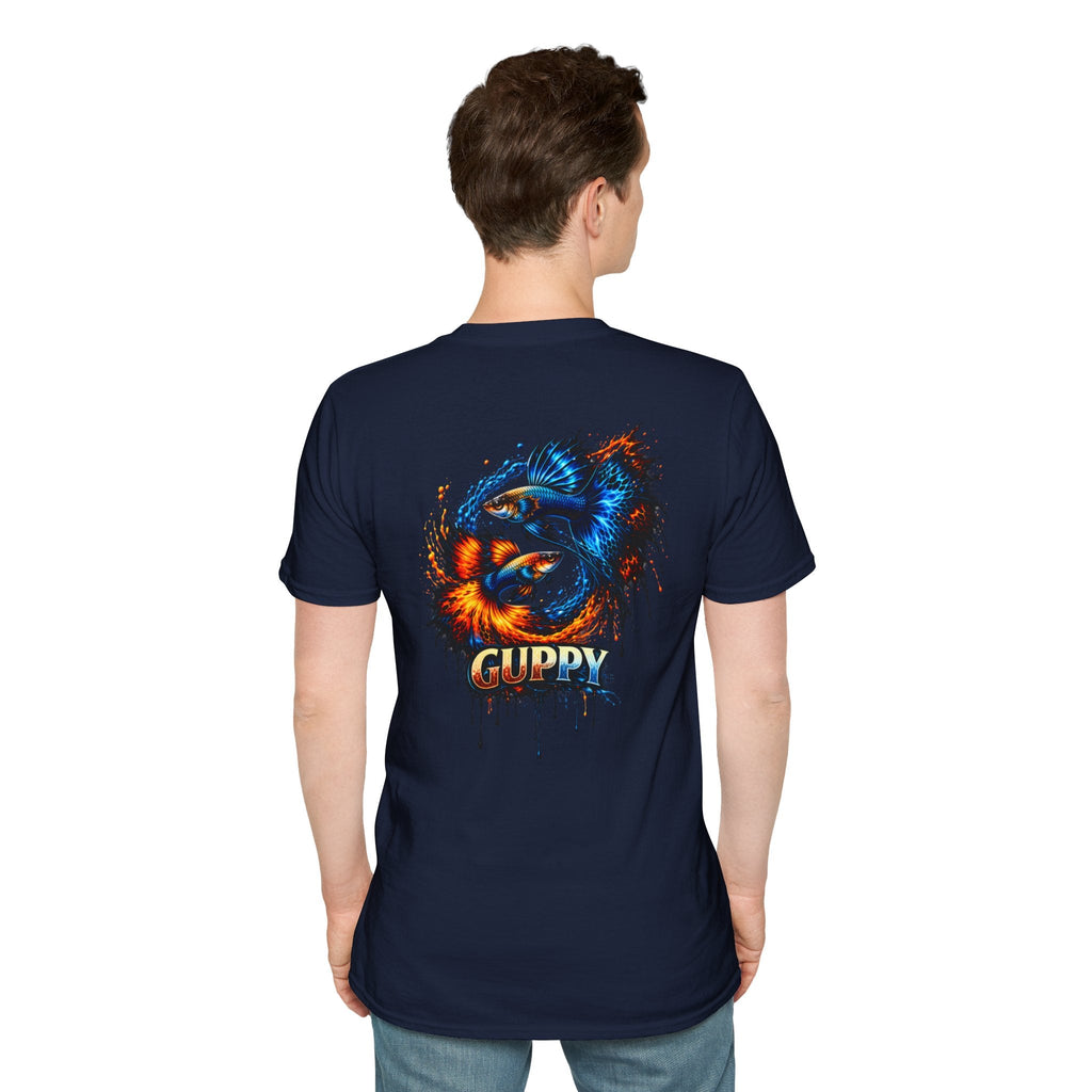 Guppy Fish T-Shirt — Vibrant Watercolor Drip Graphic Tee