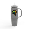 40oz Insulated Travel Mug — Colorful Aquarium Angelfish Stainless Steel Tumbler