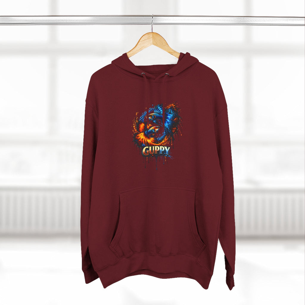 Fire & Ice Guppy – Premium Three-Panel Fleece Hoodie