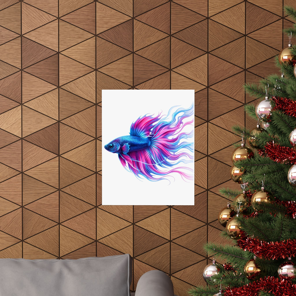 Electric Paint Betta Art Poster