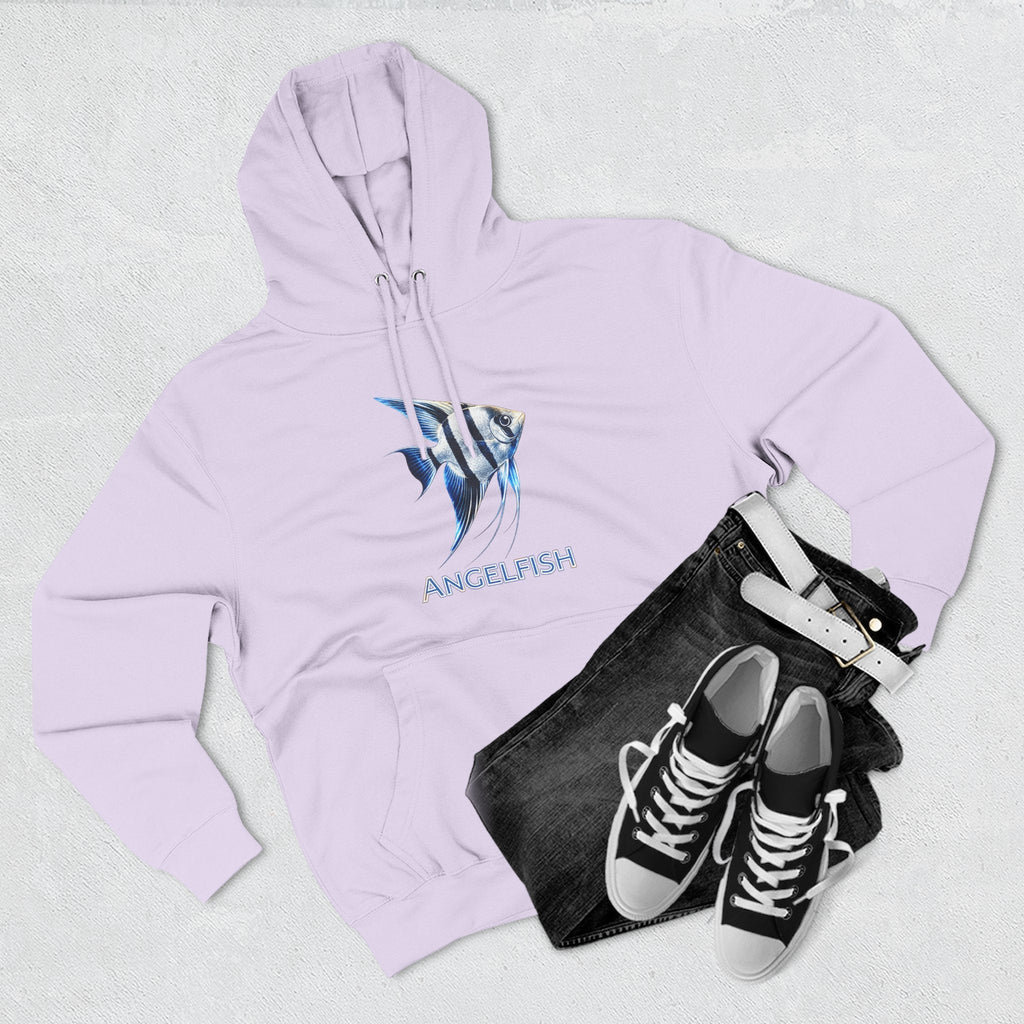 Angelfish Graphic Hoodie — Blue Aquarium Fish Pullover