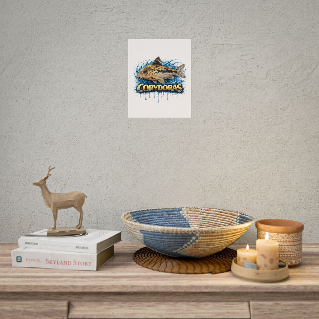 Corydoras Aquarium Fish Poster — Rolled Decorative Wall Art for Fishkeepers