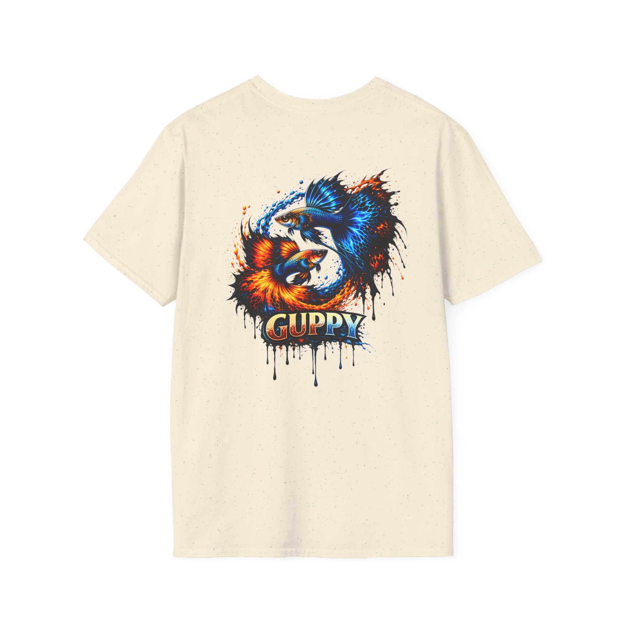 Guppy Fish T-Shirt — Vibrant Watercolor Drip Graphic Tee