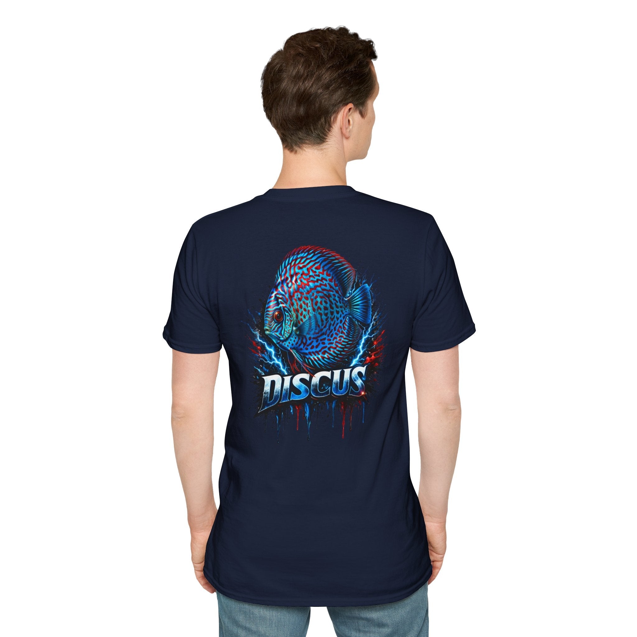 Electric Discus Fish T-Shirt - King of the Aquarium Lightning Art