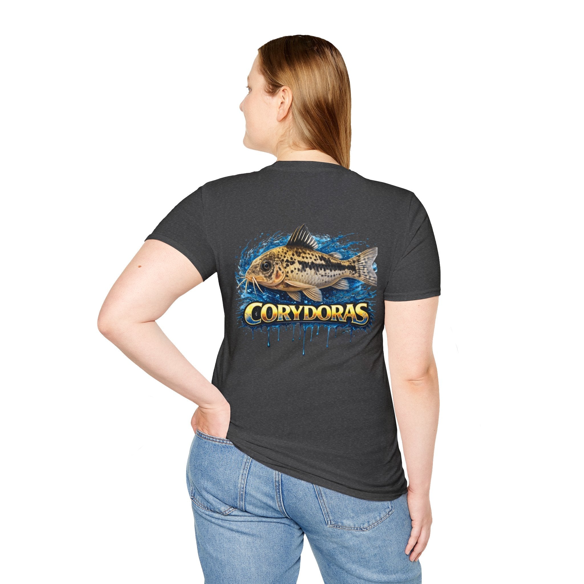 Corydoras Fish T-Shirt — Aquarium Catfish Tee with Splash Graphic