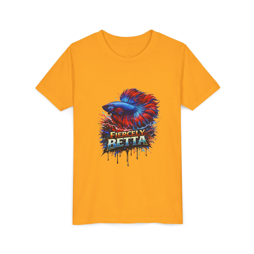 Fiercely Betta Youth Tee - Colorful Betta Fish Graphic Shirt