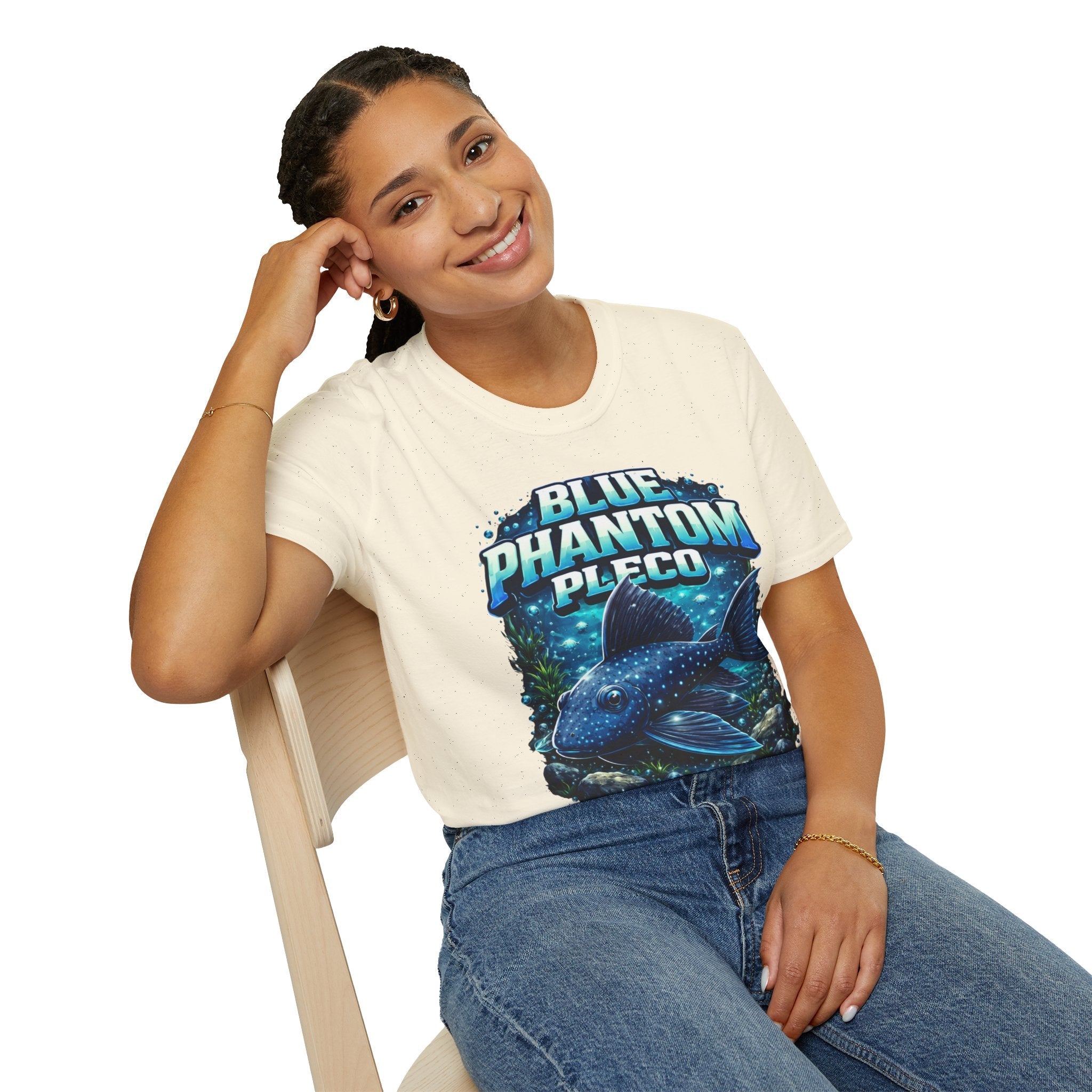Blue Phantom Pleco T-Shirt — Graphic Aquarium Fish Tee